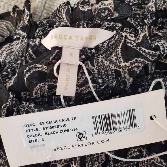 Rebecca Taylor Celia Silk Blend Blouse - NEW - Picture 12 of 14